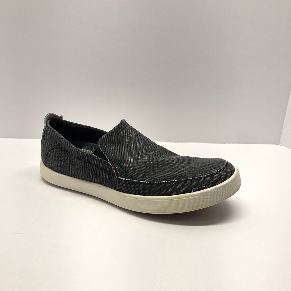 Hush Puppies Men Roadside Slip-On Canvas Black Loafer Shoes Sz 7